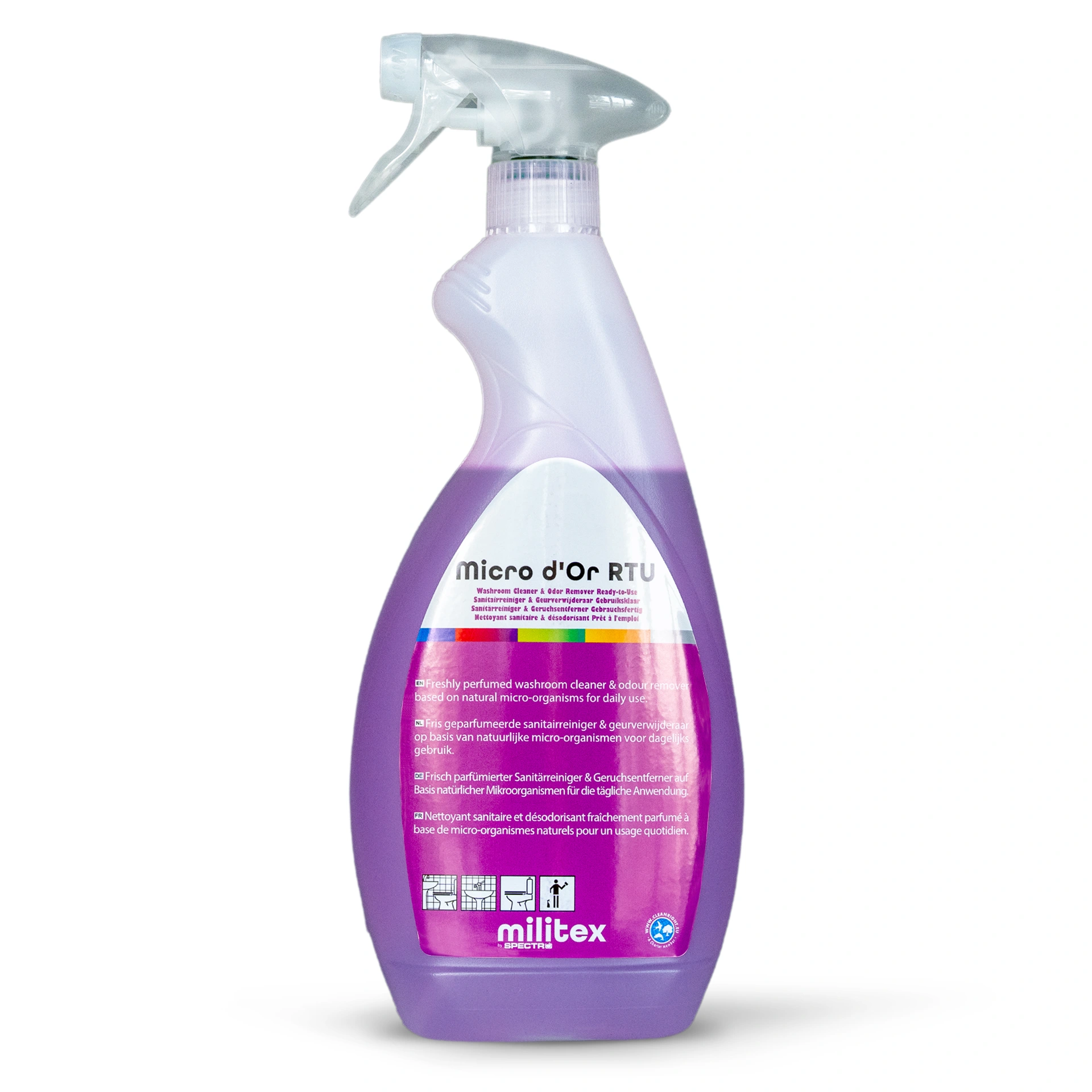 Militex Micro d’Or RTU 750 ml sanitairreiniger en geurverwijderaar