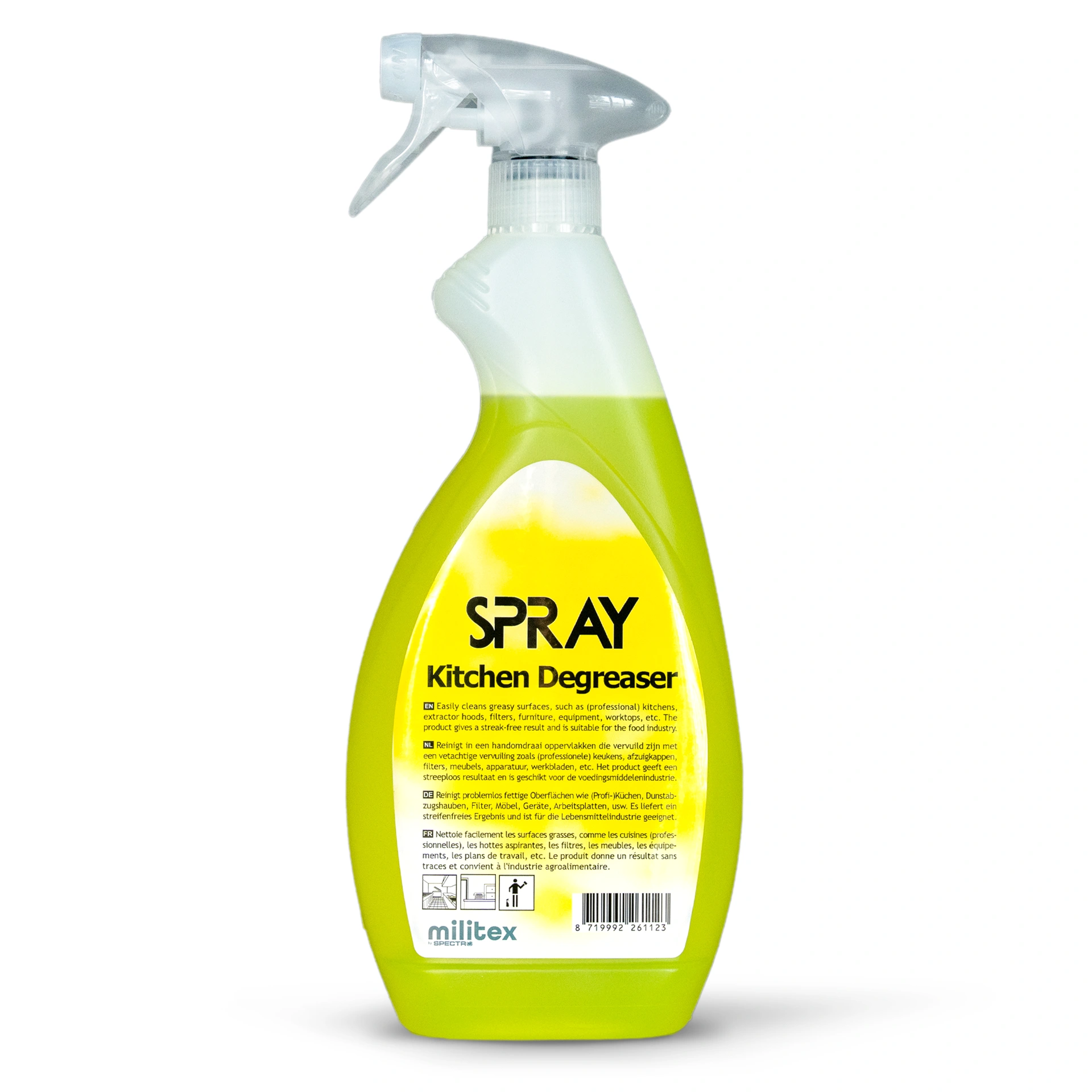 Militex SPRAY Kitchen Degreaser 750 ml professionele keukenontvetter